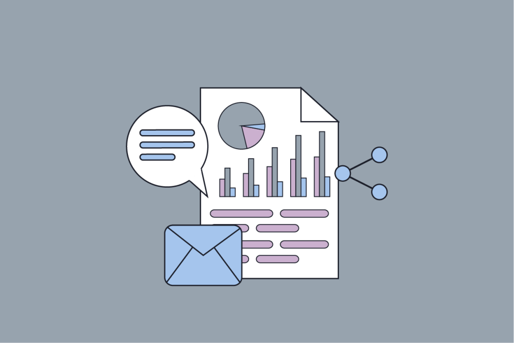 Email automation collecting data. Monitoring success of email marketing campaigns.